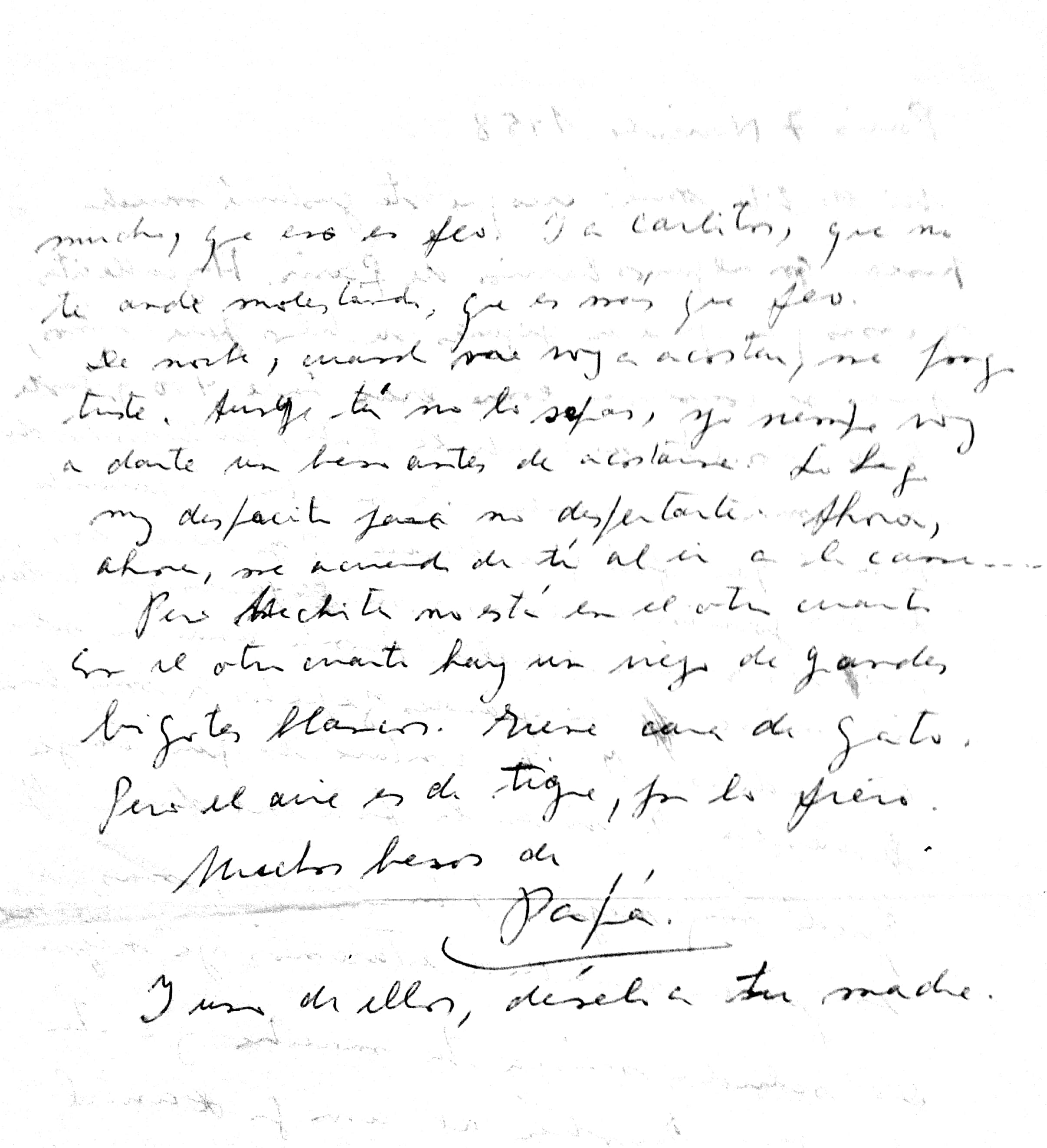 carta escrita a mano