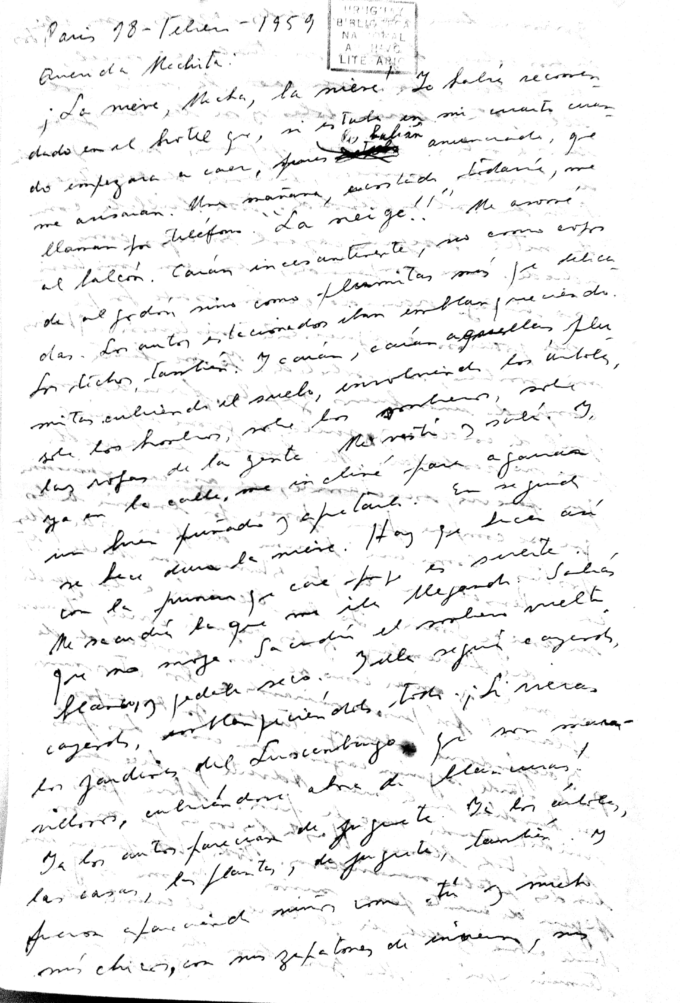 carta escrita a mano
